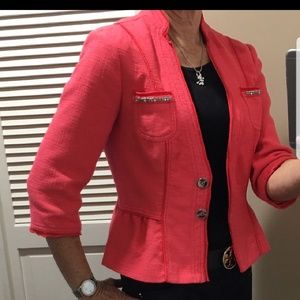 WHBM coral blazer